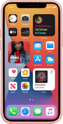 Crong Color Premium Задна корица Силикон Rose Pink (iPhone 12 / 12 Pro)