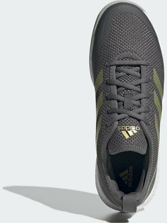 adidas Court Control Γυναικεία Παπούτσια Τένις για Όλα τα Γήπεδα Grey Six / Gold Metallic / Cloud White