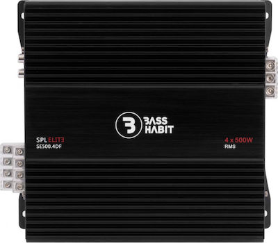 Bass Habit Car Audio Amplifier SE500.4DF 4 Channels 890SE5004DF