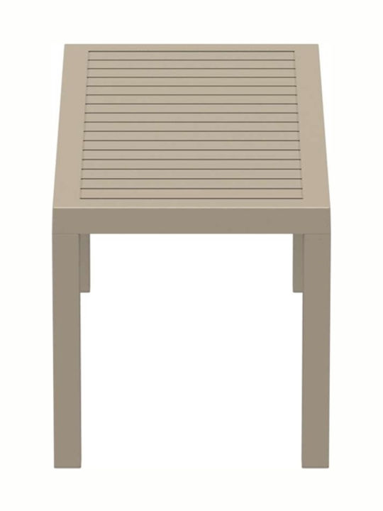 Garten- und Terrassentisch für kleine Räume aus Polypropylen Ocean Taupe 90x45x45cm