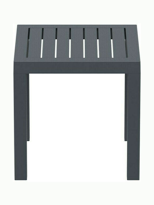 Ocean Auxiliary Outdoor Polypropylene Table Dark Grey 45x45x45cm