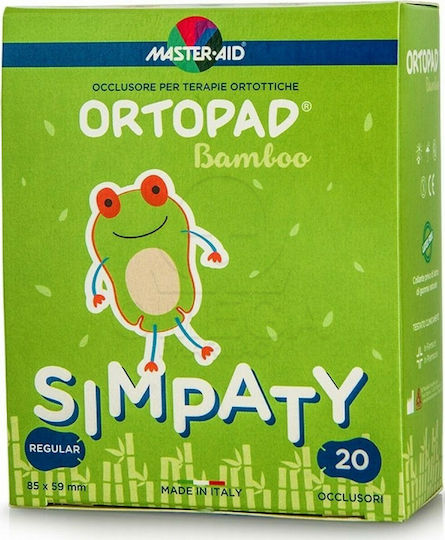 Master Aid Ortopad Bamboo Simpaty Kids Eye Patches 85x59mm 20pcs