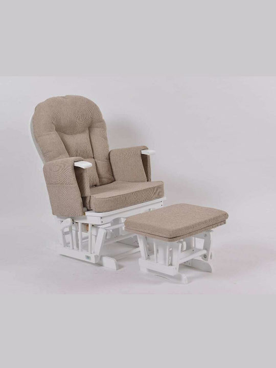 Kidscom Πολυθρόνα Θηλασμού Wooden Glider White / Brown