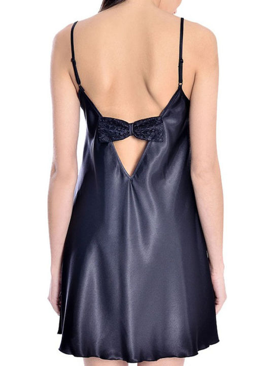 Luna Women's Satin Robe Black 6003 Luna Women's Satin Robe Black 6003