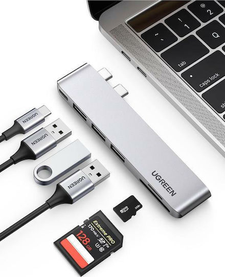 Ugreen CM251 Docking Station with Dual USB-C Silver