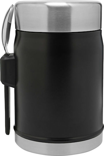 Stanley Inox Thermo Lunch Box The Legendary Food Jar and Spork Matte Black Pebble 400ml