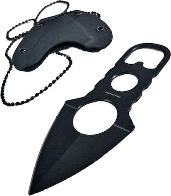 Alpin Outdoor Knife Survival Black with Blade made of Stainless Steel in Sheath