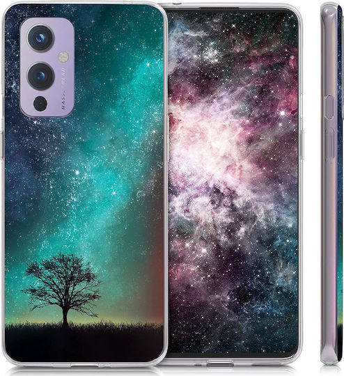KWmobile Cosmic Nature Umschlag Rückseite Silikon Mehrfarbig (OnePlus 9)