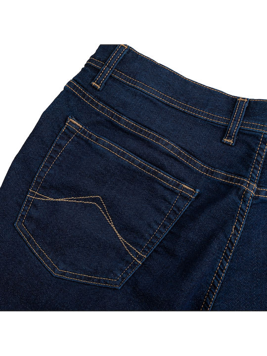 Men's Jeans Pants Elastic with Regular Fit Navy Blue