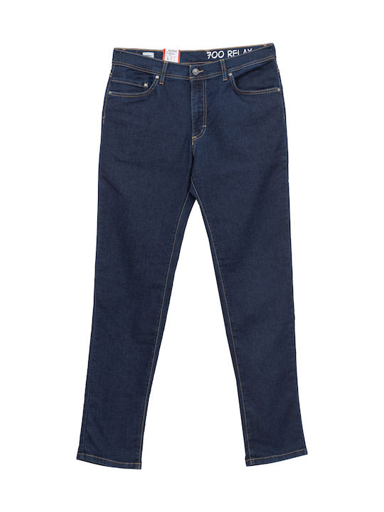 Men's Jeans Pants Elastic with Regular Fit Navy Blue