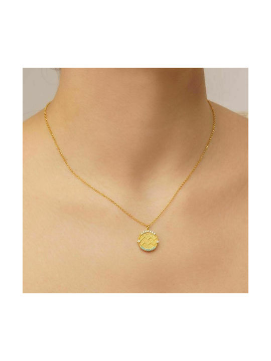 Excite-Fashion Halskette Tierkreiszeichen aus Vergoldet Silber mit Zirkonia