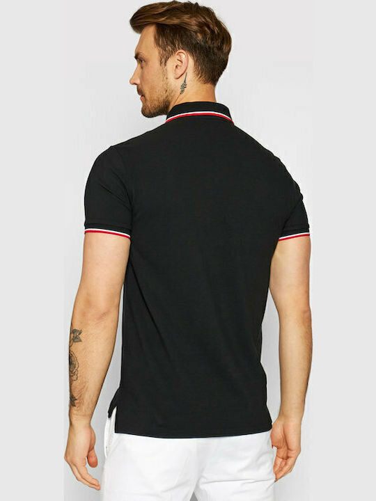 Polo Short Sleeve Black Blouse