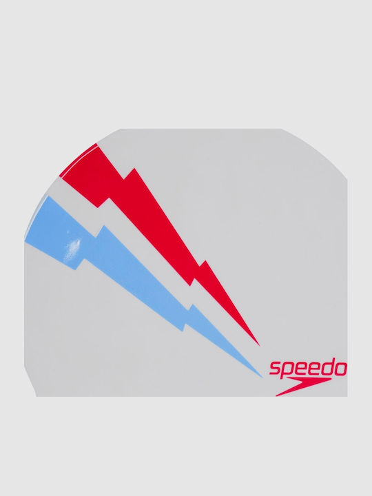 Speedo Slogan Print Σκουφάκι Κολύμβησης Ενηλίκων από Σιλικόνη Λευκό