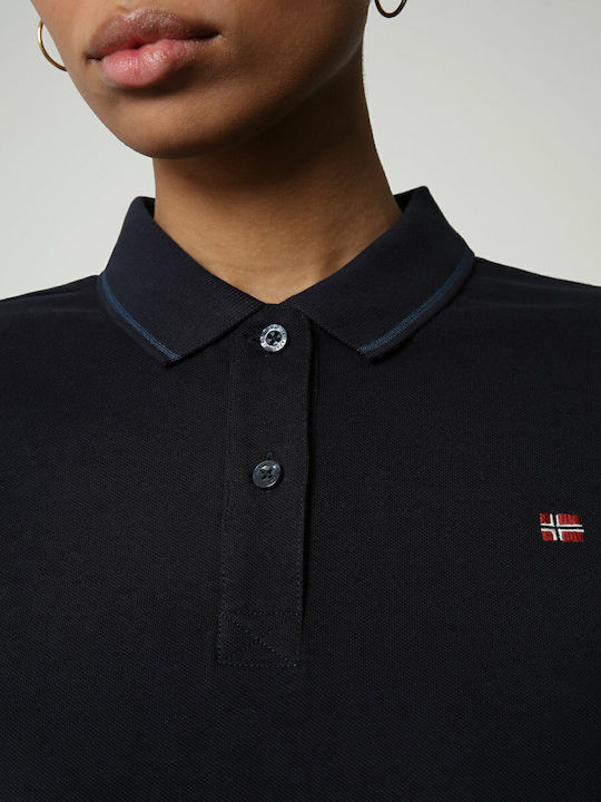 Ealis Women's Athletic Polo Blouse Short Sleeve Navy Blue