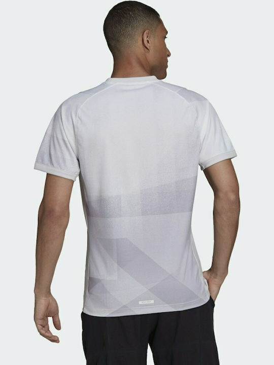 Adidas Freelift Tokyo Heat.rdy Tennis Αθλητικό Ανδρικό T-shirt Λευκό με Λογότυπο