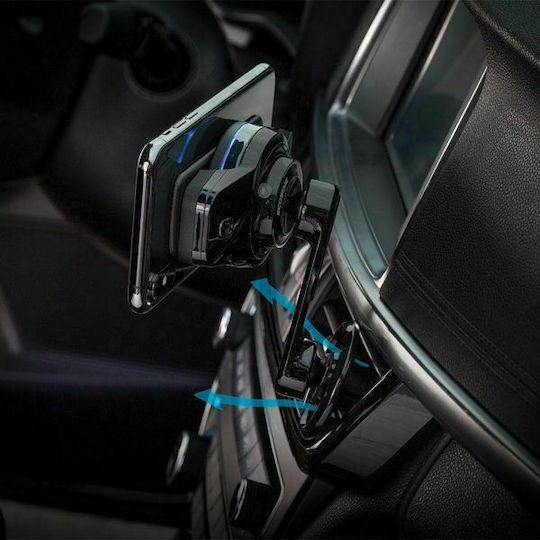 Scosche MagicMount Charge3 Поставка за Мобилен Телефон за Кола с магнит Черна