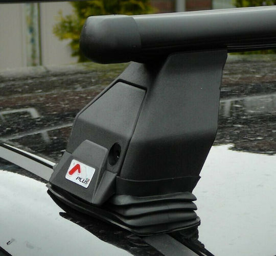 Menabo Metallic Car Roof Bars 112cm for BMW Series 1 5D for Cars with Factory Roof Bars Set with Roof Rack Legs Black
