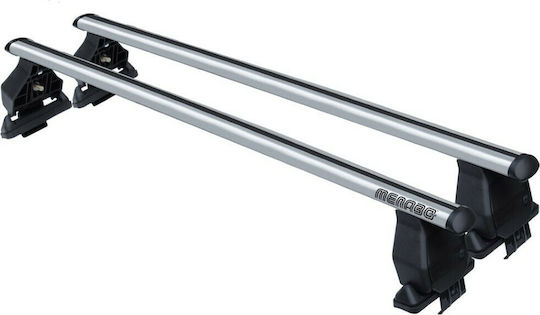 Menabo Aluminum Car Roof Bars 130cm for Alfa Romeo Stelvio 5D for Cars with Factory Roof Bars Set with Roof Rack Legs Black