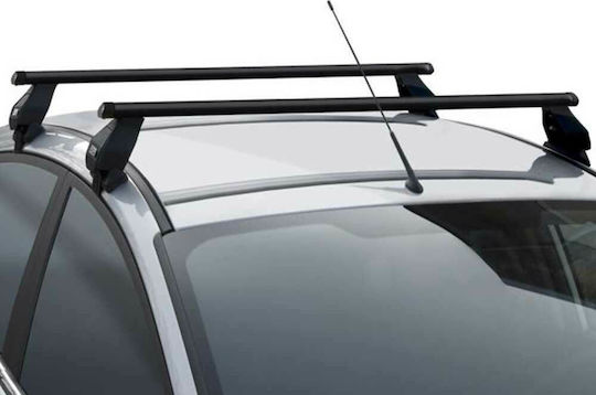 Menabo Metallic Car Roof Bars for Citroen C5 4D Set with Roof Rack Legs Black