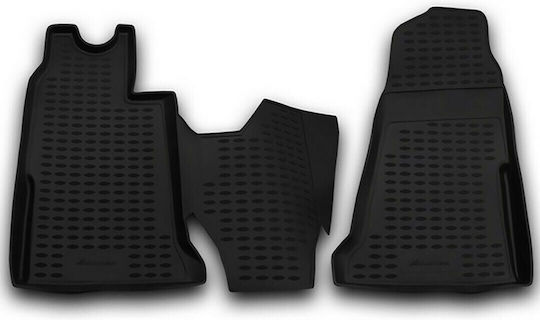 Novline Set of Front and Rear Mats 2pcs Tray Type for Ford Tourneo 2014+ Black