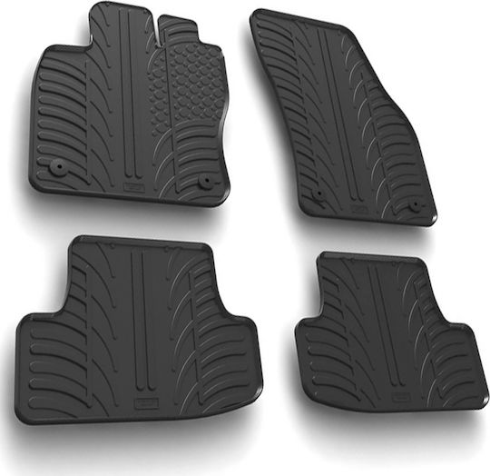 Lampa Set of Front and Rear Mats 4pcs Tray Type for Audi Q2 Black