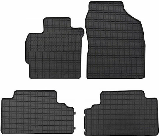 Petex Satz Vorder- und Hintermatten Wannenartig 4Stück aus Gummi für Toyota Auris 1995-2012 Schwarz