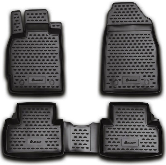 Novline Set of Front and Rear Mats 4pcs Tray Type for Mazda 5 2013 Gray