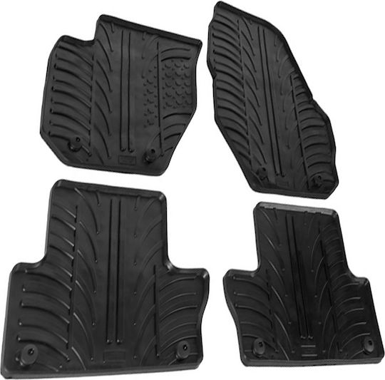 Lampa Set of Front and Rear Mats 4pcs Tray Type for Volvo XC 70 Black