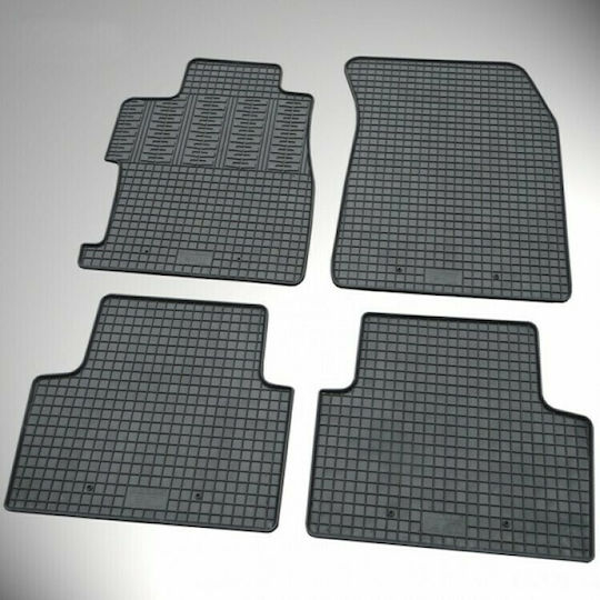 Cik Rubber Front and Rear Mat Set 4pcs for Nissan Micra Black