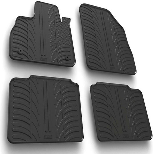 Lampa Set of Front and Rear Mats 4pcs Tray Type for Renault Espace Black