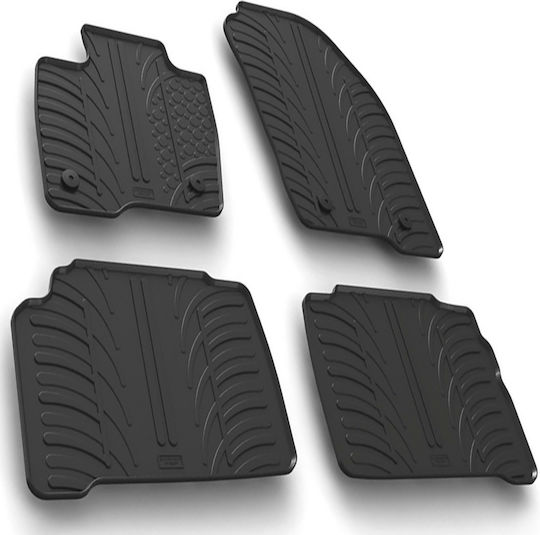 Lampa Satz Vorder- und Hintermatten 4Stück aus Gummi für Ford Galaxie Schwarz