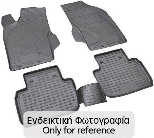 Novline Set of Front and Rear Mats 4pcs Tray Type for Honda FR-V Gray