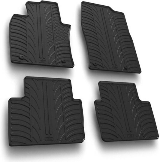 Lampa Set of Front and Rear Mats 4pcs Tray Type for Mazda CX-30 2019 Black