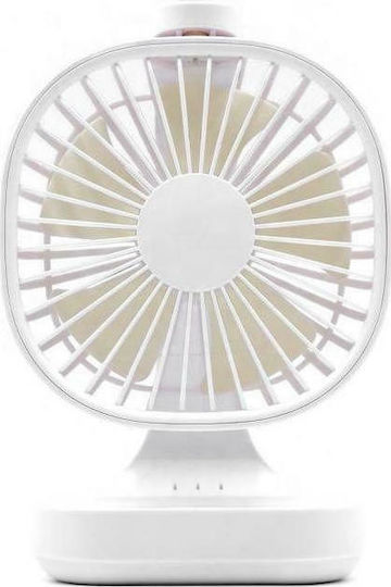 XO H28 Desktop Fan USB Rechargeable 4000mAh 7W White