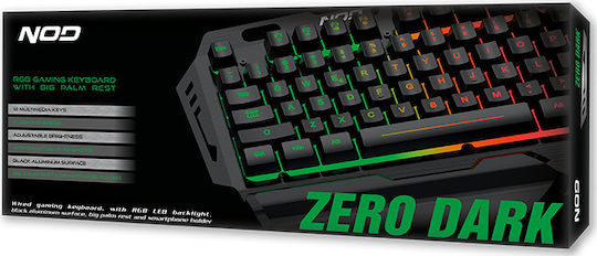 NOD Zero Dark Gaming Keyboard with RGB Lighting English US
