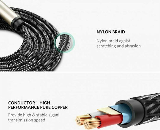 Ugreen AV127 Cable 6.3mm male - 3.5mm male 1m Gray (10625)