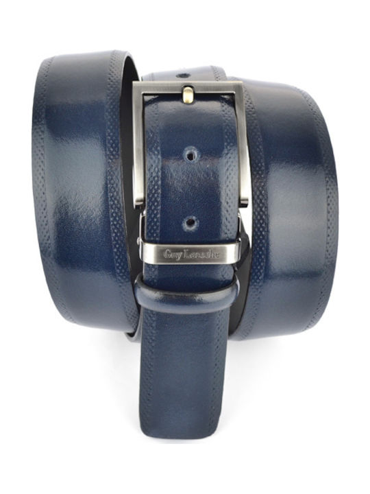 Herren Gürtel Leder Blau