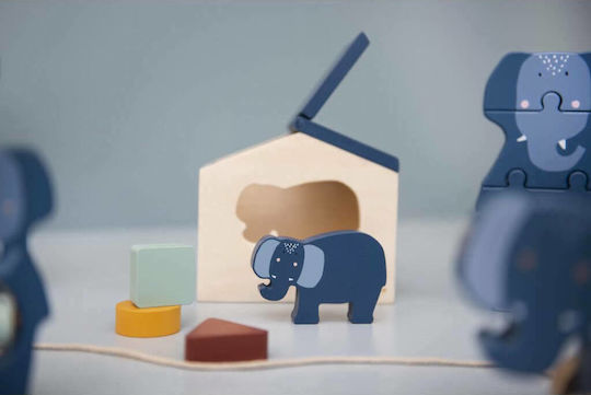 Trixie Shape Sorting Toy House Mr. Elephant made of Wood for 18++ Months