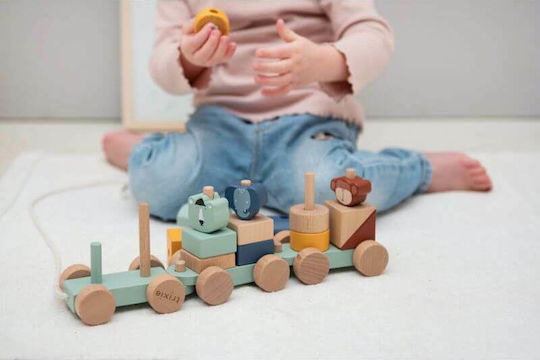 Trixie Pull-Along Toy Animal Train made of Wood for 18++ Months