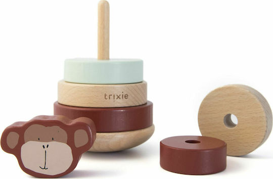 Trixie Stacking Toy Stacking Toy Mr. Monkey made of Wood for 12++ Months