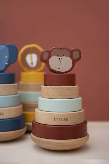 Trixie Jucărie de Stivuire Stacking Toy Mr. Monkey din Lemn pentru 12++ Luni