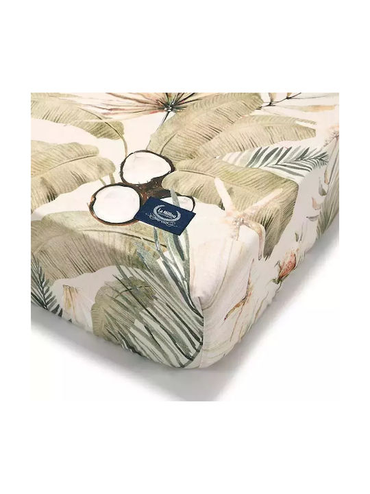 La Millou Fitted Baby Sheets Boho Coco Green 70x140cm