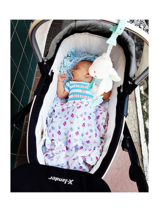 Babyono Muslin Swaddle Wraps Pink 70x70cm. 3pcs