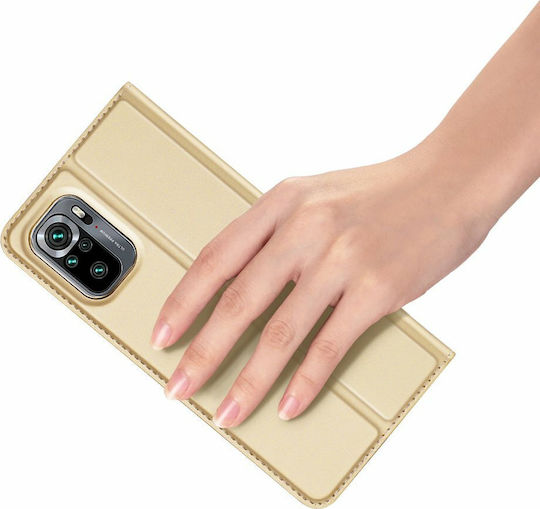 Dux Ducis Skin Pro Книга Изкуствена кожа Златист (Redmi Note 10 / 10s / Poco M5s)