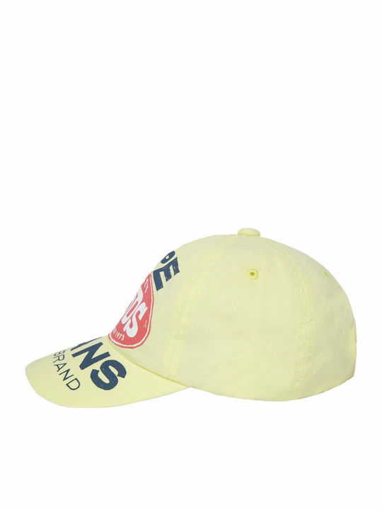 Pepe Jeans Παιδικό Καπέλο Jockey Υφασμάτινο COLIN Κίτρινο