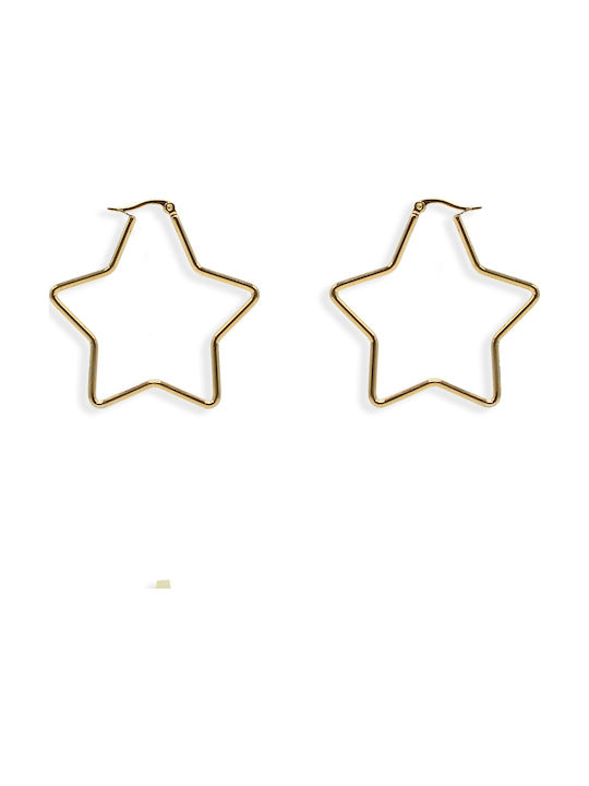 AMORINO STAR-S earrings in steel gold