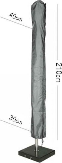 Home & Camp Waterproof Protective Umbrella Cover 30x30x210cm in Grey Colour