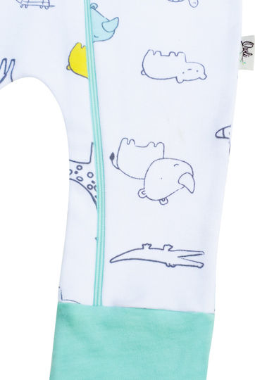 Owli Summer Sleeping Bag with Feet Zoo Zoo 0.2 Tog Green