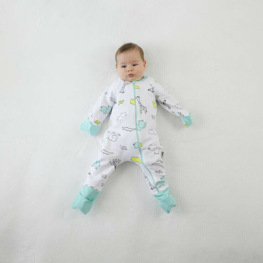 Owli Summer Sleeping Bag with Feet Zoo Zoo 0.2 Tog Green