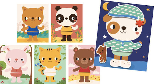 Auzou Collage Kleide die Tiere für Kinder 3+ Jahre alt+ Jahre